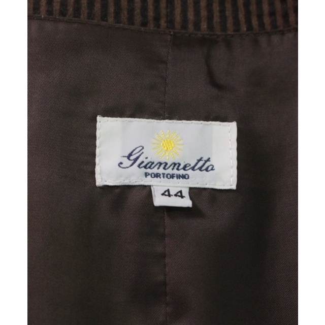 GIANNETTO(ジャンネット)のGiannetto カジュアルシャツ 44(S位) 茶x黒(ストライプ) 【古着】【中古】 メンズのトップス(シャツ)の商品写真