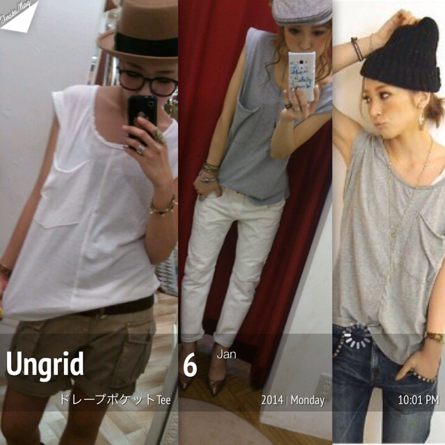 Ungrid(アングリッド)のドレープポケットtee レディースのトップス(Tシャツ(半袖/袖なし))の商品写真