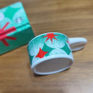 スターバックスコーヒー(Starbucks Coffee)の【新品未使用】スタバ　クリスマスブレンドノベルティ　スクープ　グリーン✕レッド(ノベルティグッズ)