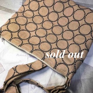 j)ミナペルホネン ハンドメイド ショルダーバッグ大(新作tambourine