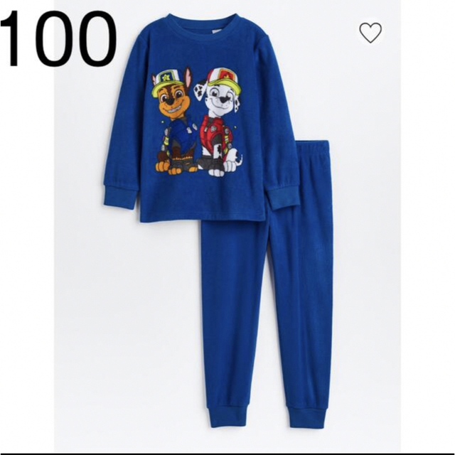 H&M(エイチアンドエム)の《最新作》新品未開封　パウパトロール　フリース　パジャマ　長袖　100/105 キッズ/ベビー/マタニティのキッズ服男の子用(90cm~)(パジャマ)の商品写真