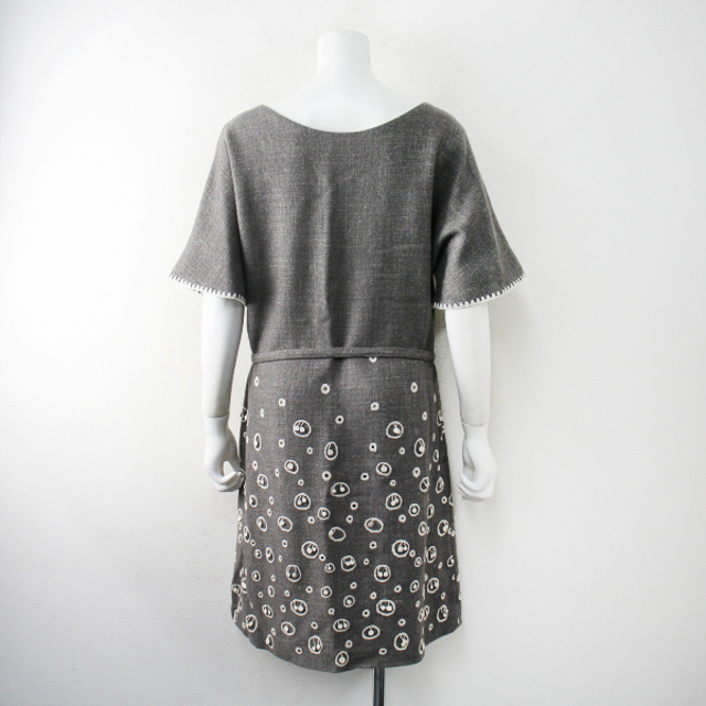 25%OFF】 美品 mina perhonen dear 刺繍ギャザースカート リネン 36