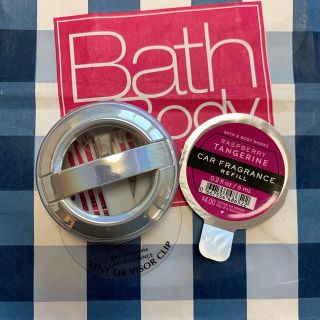 バスアンドボディーワークス(Bath & Body Works)の【新品】バスアンドボディワークス カーフレグランス シルバー セット(キーホルダー)