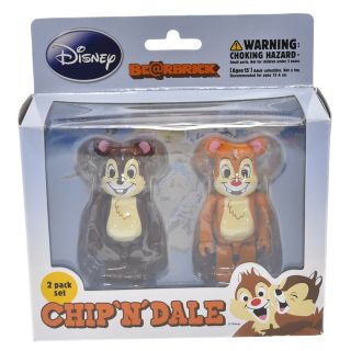 メディコムトイ(MEDICOM TOY)のMEDICOM TOY メディコムトイ ×Disney BE@RBRICK CHIP'N'DALE 100% '10 ディズニー チップ&デール ベアブリック キューブリック フィギュア 2体セット ブラウン(その他)