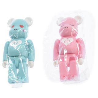 メディコムトイ(MEDICOM TOY)のMEDICOM TOY メディコムトイ BE@RBRICK VALENTINE'S 2008 100% バレンタイン ベアブリック フィギュア 2体セット ブルー/ピンク(その他)