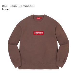 シュプリーム(Supreme)の22AW Supreme Box Logo Crewneck Brown S(スウェット)