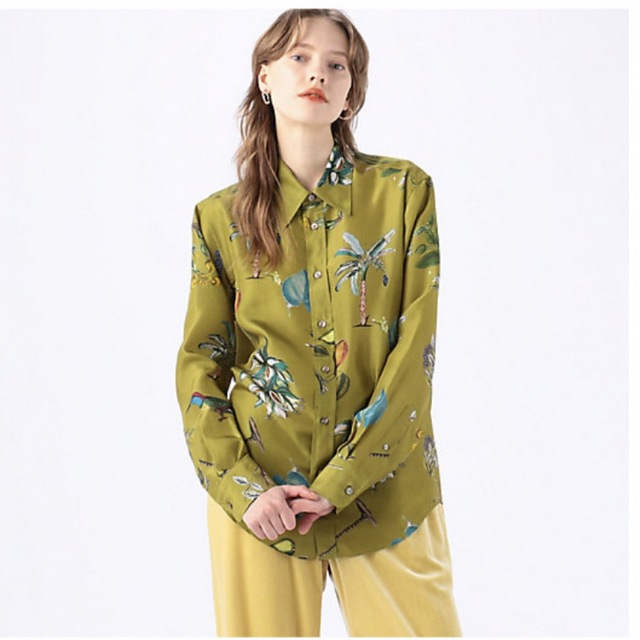 YUさん専用 新品タグ付き CABaN シルクボタニカルプリントシャツ