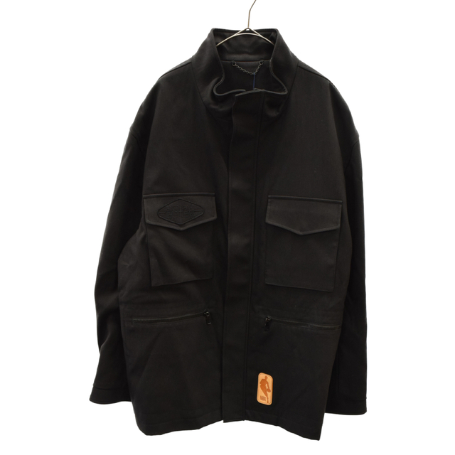 国内外の人気が集結 - VUITTON LOUIS LOUIS ブラック パーカウィズLVバック モッズコート NBA 21AW ルイヴィトン VUITTON モッズコート