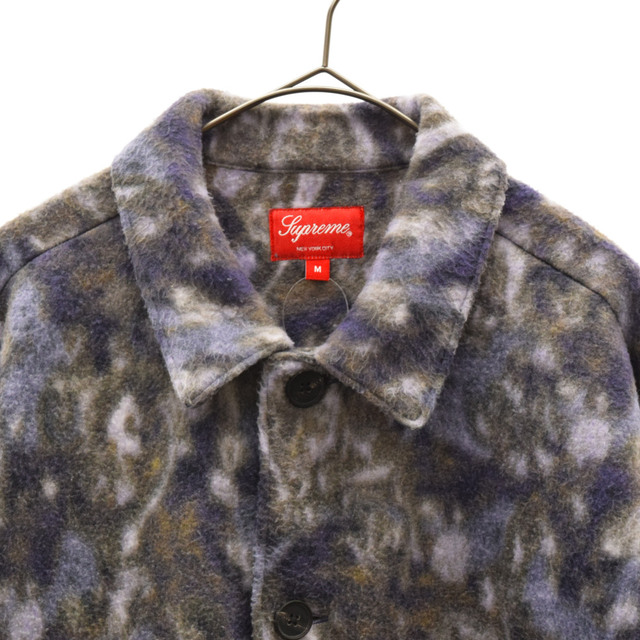 12600円 オーダー受付中 美品Supreme Paisley Fleece Shirt 21AW パープル シャツ