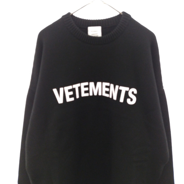 VETEMENTS ヴェトモン 21AW ペンキロゴプリントオーバーサイズニット