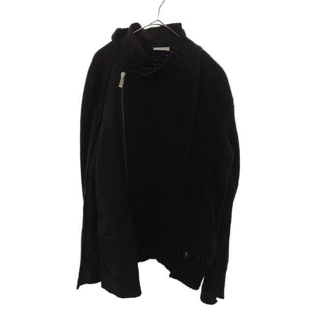 【激安アウトレット!】 DIOR - Dior ディオール 213M439AT453 ブラック ニットハイブリットジャケット サカイ Jacket Hybrid Knit 21AW ×sacai フライトジャケット