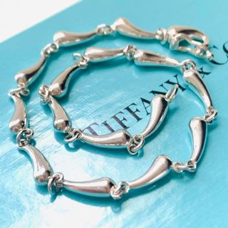 希少 美品 ティファニー ブレスレット ティアドロップ パフ-
