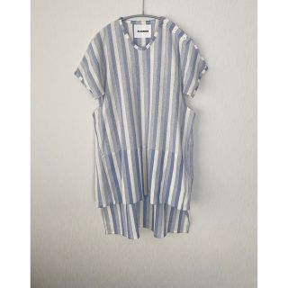 ジルサンダー(Jil Sander)の【新品】JIL SANDER ストライプ チュニック ワンピース(チュニック)