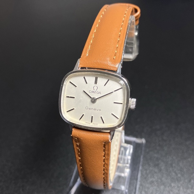【良品 確実正規品】 オメガ ジュネーヴ Geneve トノー型 腕時計 可動品
