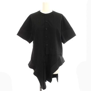 アンスリード UN3D 半袖 変形 シャツ リブコンビタイプライター 36 黒(シャツ/ブラウス(半袖/袖なし))