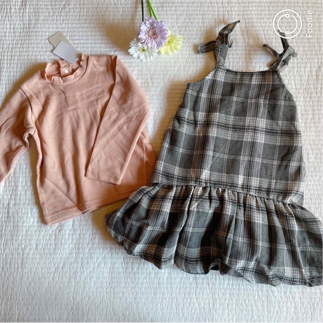 petit main(プティマイン)の新品♡プティマイン ツイードキャミワンピ 110 キッズ/ベビー/マタニティのキッズ服女の子用(90cm~)(Tシャツ/カットソー)の商品写真