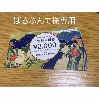 那須　ふるさと納税　宿泊券3万円分(宿泊券)