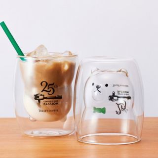 タリーズコーヒー(TULLY'S COFFEE)の新品✨タリーズコーヒー　Tully's coffee 25周年 ベアフル グラス(タンブラー)