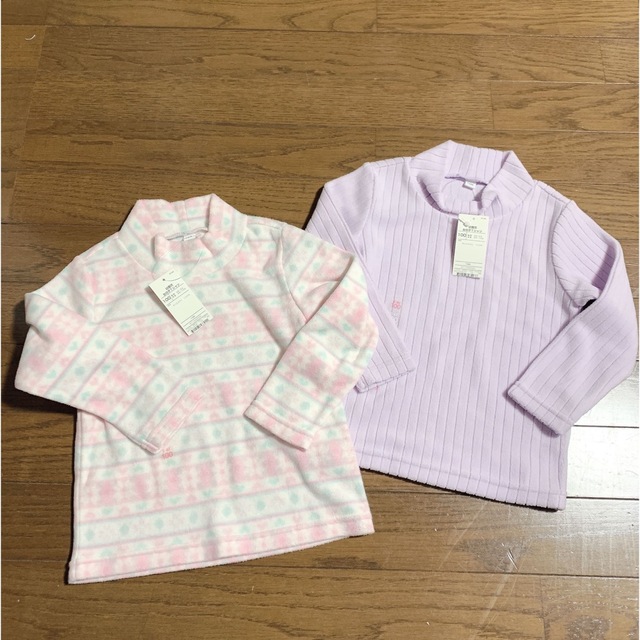 AEON(イオン)の【新品】100cm 長袖　2点セット　 キッズ/ベビー/マタニティのキッズ服女の子用(90cm~)(Tシャツ/カットソー)の商品写真