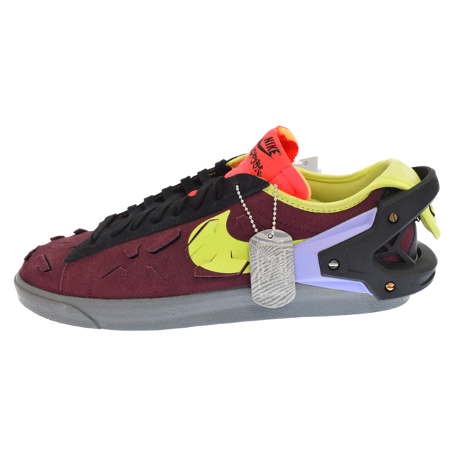 天然皮革合成皮革底NIKE ナイキ ×ACRONYM BLAZERE LOW アクロニウム ブレザー ローカットスニーカー ナイトマルーン バーガンディ US9.5 DN2067-600