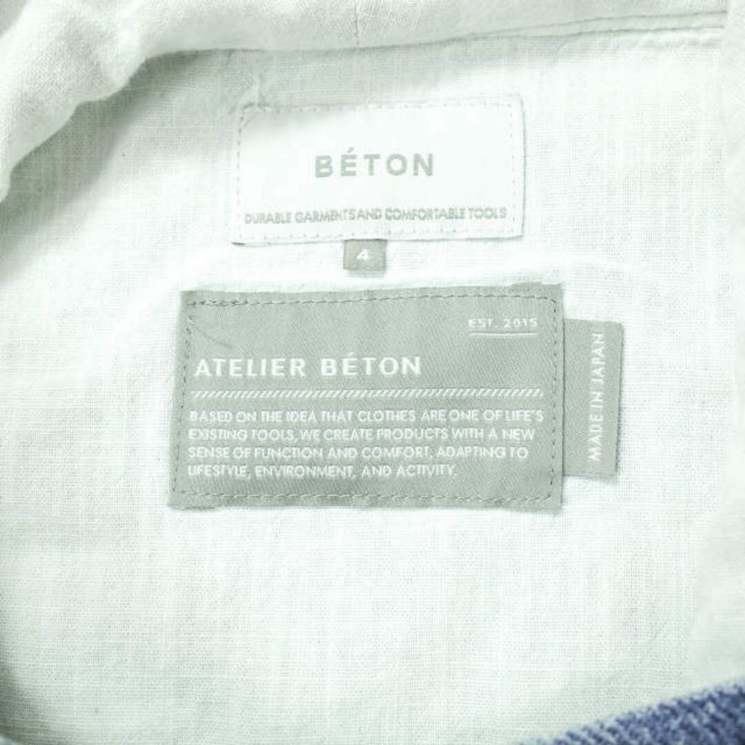 ATELIER BETON アトリエベトン 19SS 日本製 DENIM ANORAK デニムアノラックジャケット 191-09C 4 Indigo プルオーバー パーカー アウター【ATELIER BETON】 6