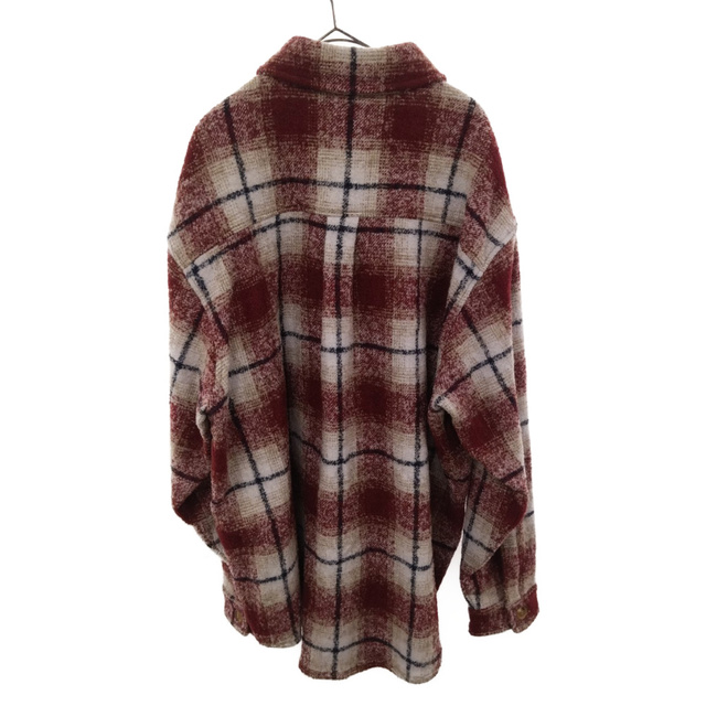 UNUSED アンユーズド 22AW WOOL CHECK SHIRTウールチェック長袖シャツ レッド US2280