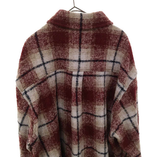 UNUSED アンユーズド 22AW WOOL CHECK SHIRTウールチェック長袖シャツ レッド US2280