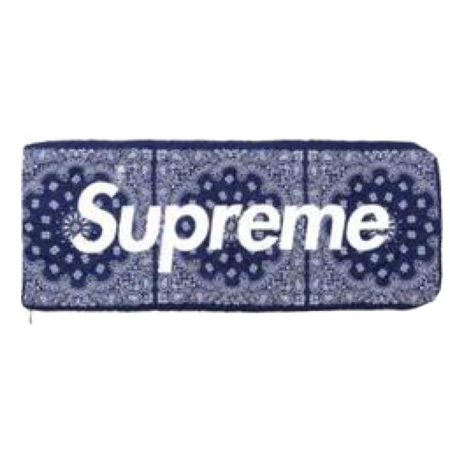 SUPREME シュプリーム 14AW ×THE NORTH FACE Bandana Dolomite Sleeping Bag バンダナ総柄スリーピングバッグ ネイビー 寝袋