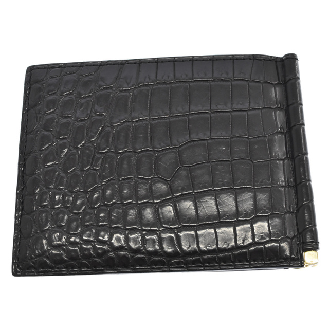 MINEDENIM(マインデニム)のMINEDENIM マインデニム クロコ型押し カードケース 財布 ウォレット ブラック メンズのファッション小物(折り財布)の商品写真