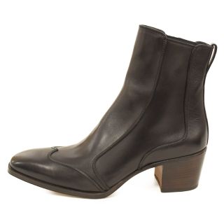 サンローラン(Saint Laurent)のYVES SAINT LAURENT イヴサンローラン JONNY BOOTS ジョニー サイドジップ レザー ブーツ ブラック 158426(ブーツ)