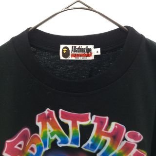 A BATHING APE アベイシングエイプ ×READYMADE SPRAY WIDE FIT L/S レディメイド スプレープリント ロングスリーブカットソー 長袖Tシャツ ブラック 001LTH231904X525センチ肩幅