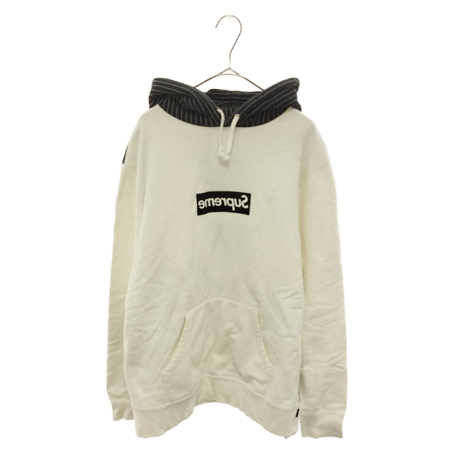 SUPREME シュプリーム 14SS×COMME des GARCONS SHIRT BOX LOGO HOODIE ×コムデギャルソン ボックスロゴフーディー プルオーバーパーカー ホワイト | フリマアプリ ラクマ