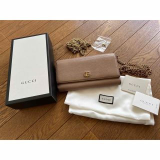 Gucci - 週末セール!GUCCI チェーンウォレット ベージュの通販 by