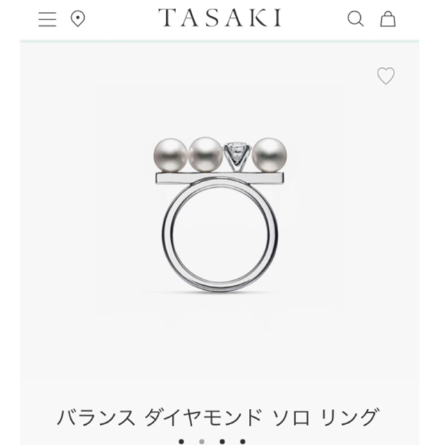 TASAKI(タサキ)の【美品】TASAKI バランス ダイヤモンド ソロ リング　18KWG レディースのアクセサリー(リング(指輪))の商品写真