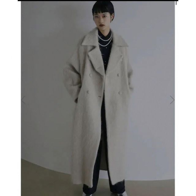 AMERI DEFORMATION COLLAR SHAGGY COAT-