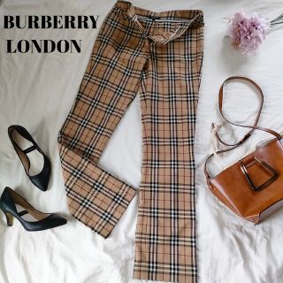 バーバリー(BURBERRY)のばんのとよ様専用BURBERRY LONDON　ノバチェック　ストレート　パンツ(カジュアルパンツ)