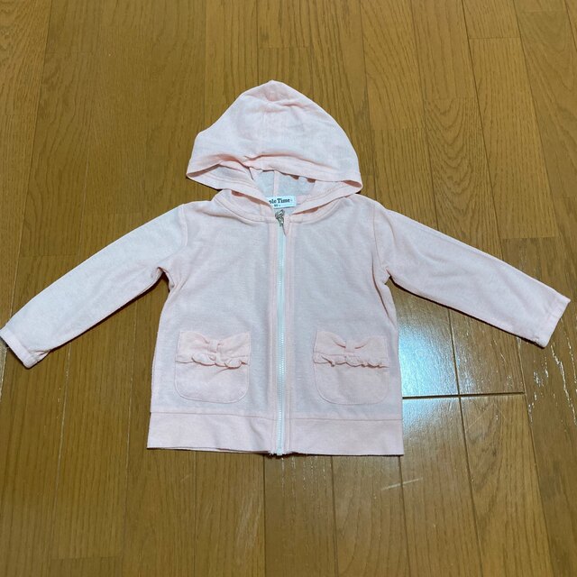 futafuta(フタフタ)のApple Time ピンク 90 カーディガン パーカー キッズ/ベビー/マタニティのキッズ服女の子用(90cm~)(カーディガン)の商品写真