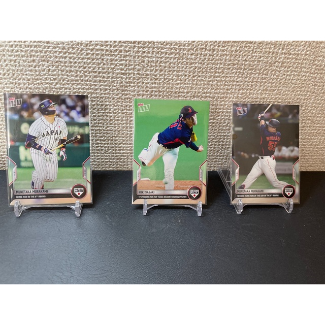 Topps now 侍ジャパン カード3枚セット スポーツ/アウトドアの野球(記念品/関連グッズ)の商品写真
