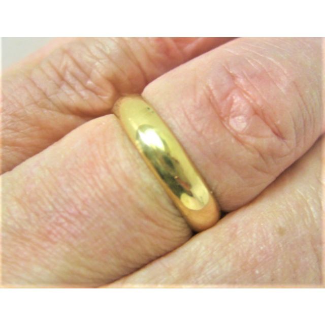 K18 18金 マリッジ リング 甲丸 サイズ＃13.5～#14 結婚指輪　c