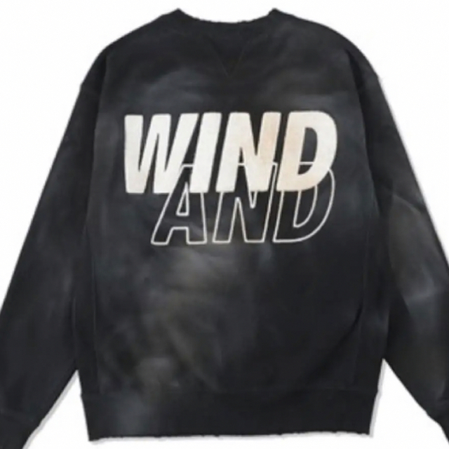 WIND AND SEA(ウィンダンシー)のWIND AND SEA DAMAGED CREW NECK BLACK XL メンズのトップス(スウェット)の商品写真