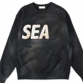 ウィンダンシー(WIND AND SEA)のWIND AND SEA DAMAGED CREW NECK BLACK XL(スウェット)