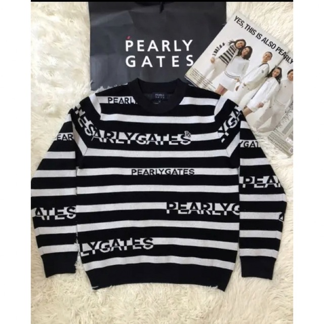 PEARLY GATES - パーリーゲイツレディース クルーネックニットプル ...