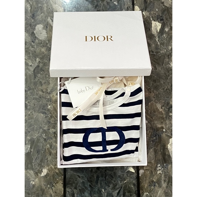 Dior Baby ボーダー ロンT ロゴ