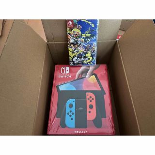 ニンテンドースイッチ(Nintendo Switch)の【新品】Nintendo Switch 有機ELモデル スプラトゥーン3 ソフト(家庭用ゲーム機本体)