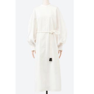 ハイク(HYKE)の最終値下げ 新品 HYKE TASLAN TWILL DRESS 白1(ロングワンピース/マキシワンピース)