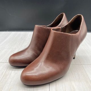 コールハーン(Cole Haan)の美品 コールハーン 23 ヒール サイドゴア ブーツ ブラウン(ハイヒール/パンプス)