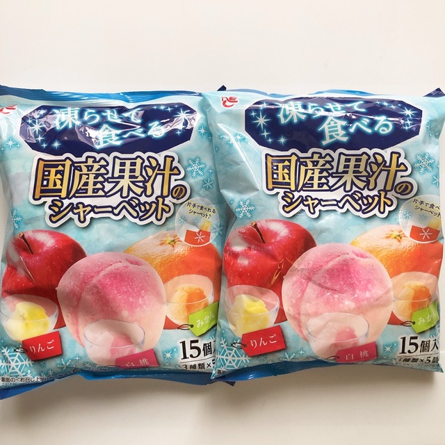 エースベーカリー　凍らせて食べる　国産果汁のシャーベット2袋 食品/飲料/酒の食品(菓子/デザート)の商品写真