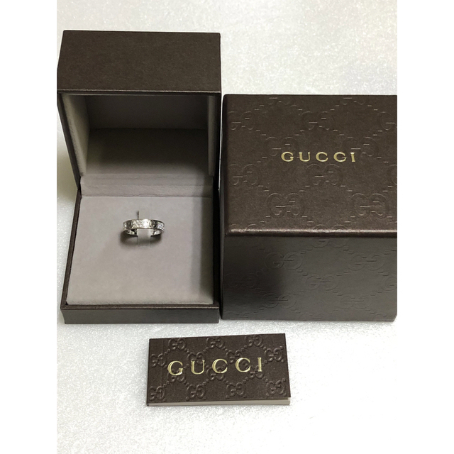 Gucci(グッチ)のGUCCI グッチ　訳あり　スターダスト　k18 WG リング 9号 （18）  レディースのアクセサリー(リング(指輪))の商品写真