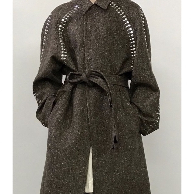 stefan cooke 20aw studded wool overcoat