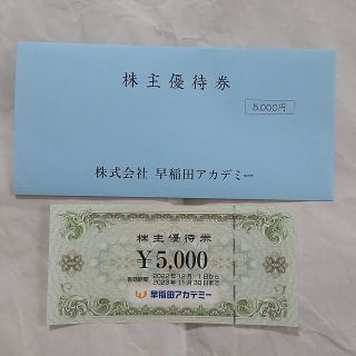 早稲田アカデミー 株主優待券 5000円分(その他)